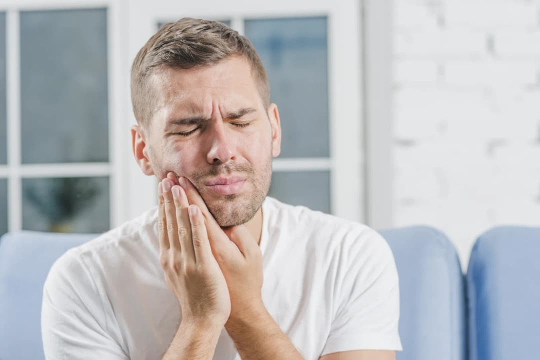 Patient receiving same-day emergency dental treatment